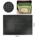 Rete canvas nera per realizzare borse all'uncinetto 50x33cm con foro 2,5mm