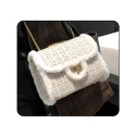 Shaped canvas net to make a small crocheted clutch bag 18x11cm