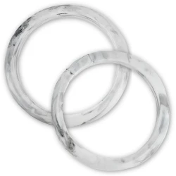 15cm round handles in marbled resin for handmade bags