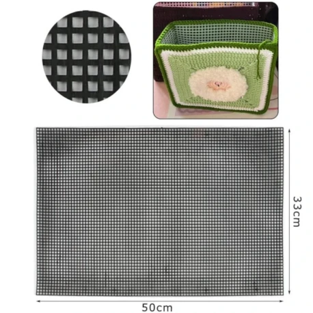 Canvas net for crocheting bags, 50x33cm with 3mm holes