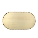 Base in legno ovale 65x35 cm per culla o cuccia