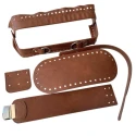 Complete faux leather Doctor bag kit with handle and flap