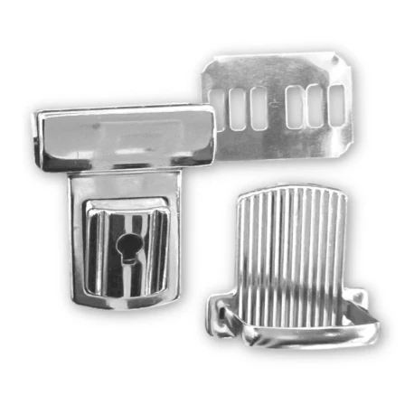 Silver metal briefcase push lock for handmade bags