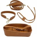 Kit per Borsa a secchiello completo di fondo, tracolla, manico e chiusura a laccio beige