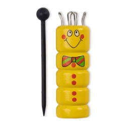 Colourful wooden knitting dolly with 4 pins 2