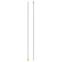 Single-pointed knitting needles, aluminium, 40cm, 3.50mm, grey - 191475 Prym 2