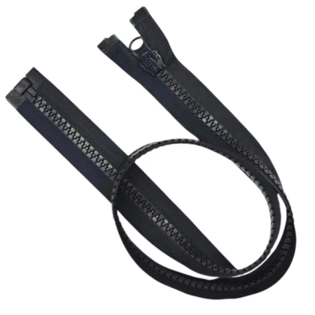 Large P10 plastic divisible zip fastener 80 cm