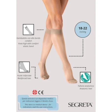 Segreta 70 Gambaletto Sanitario a compressione graduata - Ibicì Calze