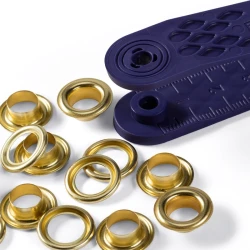 Eyelets with washers, inner diameter 8 mm, GOLD - 541375 Prym