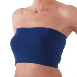 Fascia elastica bandeau in microfibra senza cuciture nera 2
