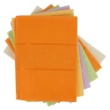 Colourful cotton kitchen tea towels with Aida fabric for embroidery