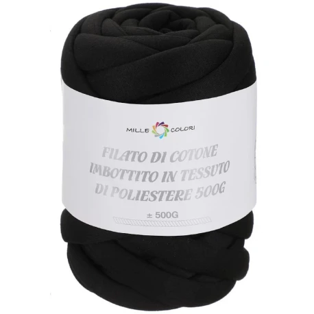 Filato Marshmallow nero per borse e Chunky Bag