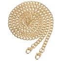 Textured metal chain strap with lobster clasps for bags