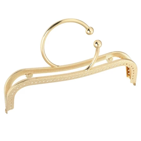 Vintage kiss-lock frame with bracelet handle for clutch bags