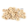 13mm natural wood 4-hole buttons Rustic Vogue