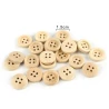 Bottoni in legno naturale 15 mm a 4 fori Rustic Vogue