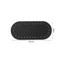 Oval textured faux leather bag base 18x8 cm with holes