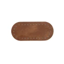 Oval textured faux leather bag base 18x8 cm with holes