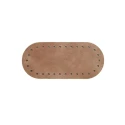 Oval textured faux leather bag base 18x8 cm with holes