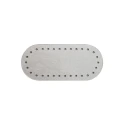 Oval textured faux leather bag base 18x8 cm with holes