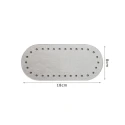 Oval textured faux leather bag base 18x8 cm with holes