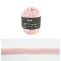 Iridescent metallic Lycra ribbon yarn for handmade bags