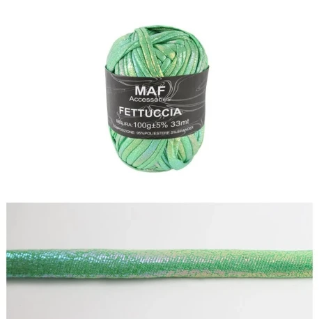 Fettuccia in lycra metal iridescente per borse handmade