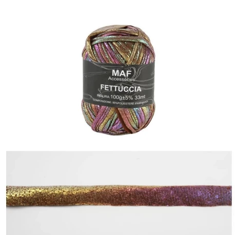 Fettuccia in lycra metal iridescente per borse handmade