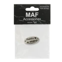 Etichetta in metallo da cucire “Fatto a Mano” oro/argento