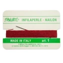 Infilaperle in Nylon con ago integrato misura 1 diametro 0,3mm