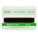 Nylon bead string 0.4mm with needle size 2