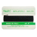 Infilaperle in Nylon con ago integrato misura 4 diametro 0,6mm