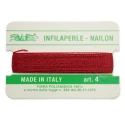 Infilaperle in Nylon con ago integrato misura 4 diametro 0,6mm