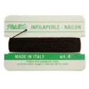 Infilaperle in Nylon con ago integrato misura 4 diametro 0,6mm