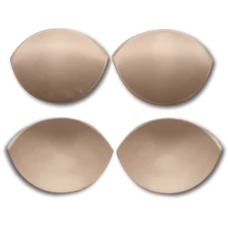 Light soft oval cups for swimsuit and bra - nude or black 2