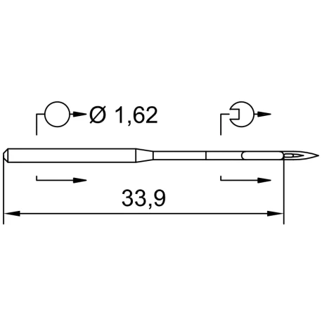Schmetz 10 Aghi N. 70 macchina taglia cuci industriale DBx1 16x231 287WH 1738(A) Canu 14:25