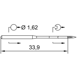Schmetz 10x industrial needles DBx1 size 110/18 2