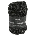 Sequin embellished cord yarn for crochet bags - 2mm