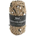 Sequin embellished cord yarn for crochet bags - 2mm