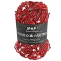 Sequin embellished cord yarn for crochet bags - 2mm