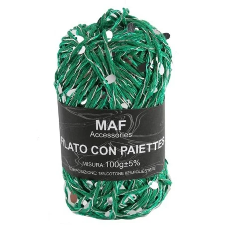 Sequin embellished cord yarn for crochet bags - 2mm