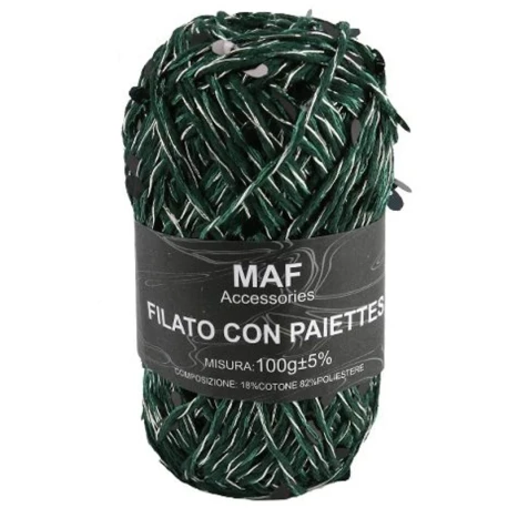Sequin embellished cord yarn for crochet bags - 2mm