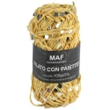Sequin embellished cord yarn for crochet bags - 2mm