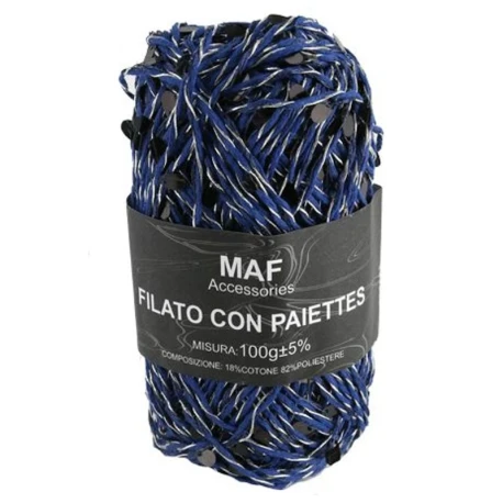 Sequin embellished cord yarn for crochet bags - 2mm