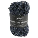 Sequin embellished cord yarn for crochet bags - 2mm