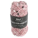 Sequin embellished cord yarn for crochet bags - 2mm