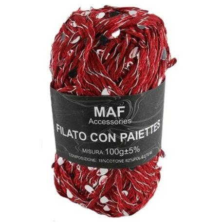 Sequin embellished cord yarn for crochet bags - 2mm