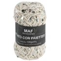Sequin embellished cord yarn for crochet bags - 2mm