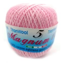 Magnum Crochet Yarn N°8 Titan Wool 100% Egyptian Cotton Makò - Pink