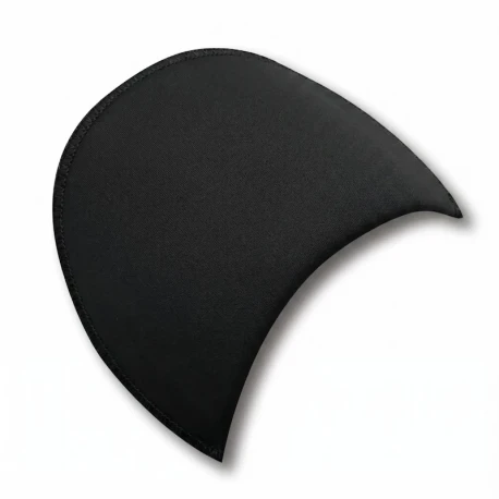 Non-deformable anatomic crescent-shaped shoulder pads for inset sleeves